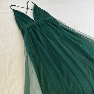 Ever After emerald green tulle dress, size Large